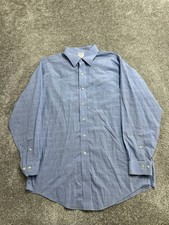 Brooks Brothers Dress Shirt Mens 16 2/3 Blue Cotton Traditional Fit Non Iron