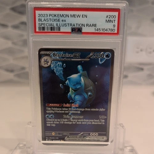 PSA 9 MINT Blastoise ex 200/165 SIR Pokemon SV 151 Special Illustration Rare