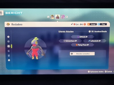 Nintendo Switch 2 Pokemon Z-A Shiny Resladero Elite  (kein illegaler Editor)! 