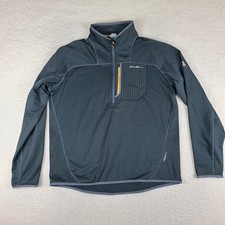 Eddie Bauer Sweater Men Large Blue First Ascent Freeheat Activewear Performance