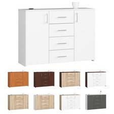 Kommode AKORD K45 mit 2 Türen 4 Schubladen 4 Ebenen B110 x H80 x T35 cm