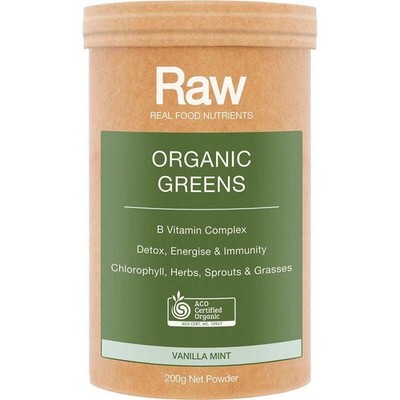 Amazonia Raw Organic Greens Vanilla Mint 200g