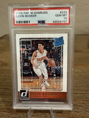 2015-16 Panini Donruss Rated Rookie Devin Booker #223 (RC) Phoenix Suns PSA10