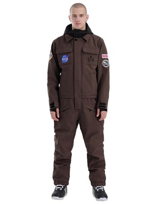Gsou Snow Men s NASA 100th Shuttle Mission Ski Overall Large Waterproof Snowsuit