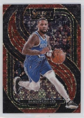 2024 Panini Select Premier Level Red Disco Prizm 41/49 Damian Lillard #145 w6f