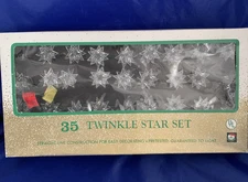 Santa's Worlk 35 Twinkle Star Set NIB Style UL1553/c