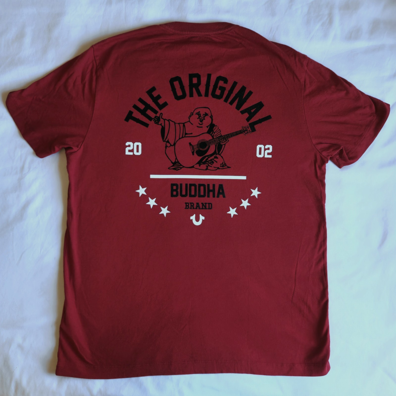 True Religion The Original Buddha Brand Logo Red LG Double-sided Graphic T-Shirt thumbnail 2