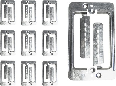 9 pack Single Gang Low-Voltage Drywall metal Brackets (Class 2 Wiring Only)