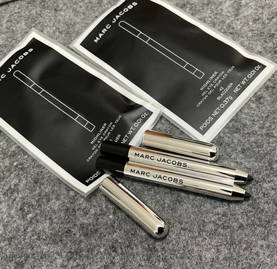 2x Marc Jacobs Highliner Gel Eye Crayon Liner Pencil Eyeliner Blacquer + Trvl Sz