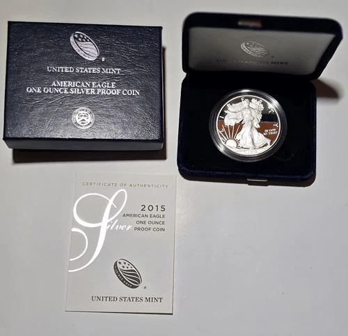 2015 United States Mint American Eagle One Ounce Silver Proof Dollar Coin