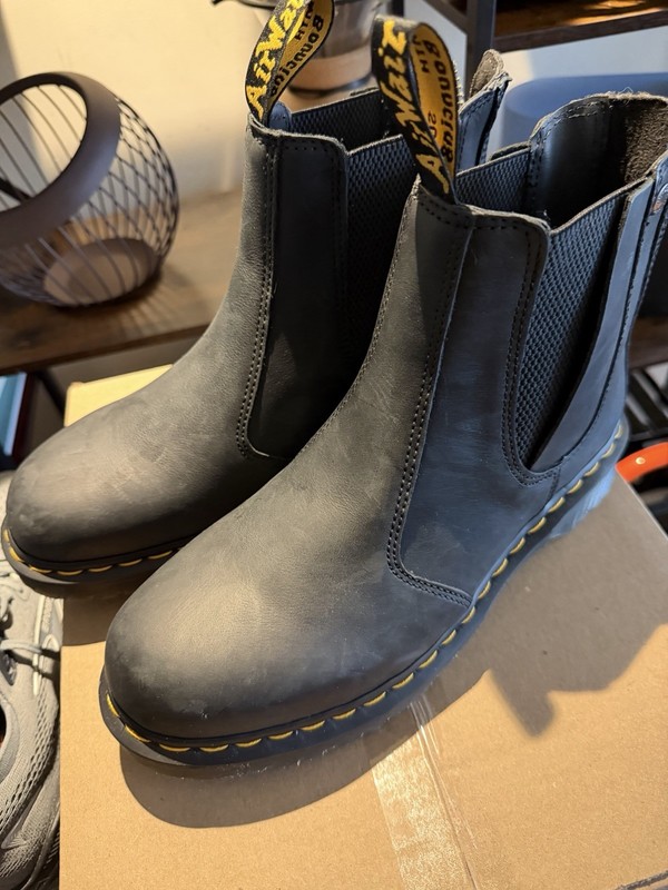 Dr. Martens 2976 Alt Back Zip Chelsea Boots Black Sz 10 Men New NO INSOLES Boots