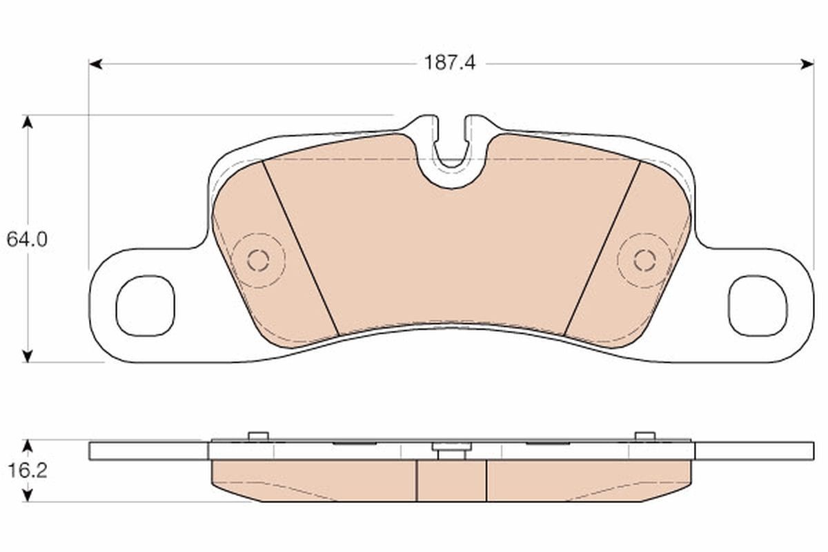 Plaquettes de frein TRW GDB1962 kit de rechange frein à disque Porsche