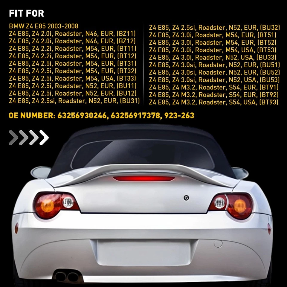 Lente transparente 63256930246 para BMW Z4 E85 03-08 porta-malas 3ª terceira luz de freio - Imagem 2 de 4