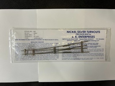BK HOn3 Code 70 #6 - Left  Hand Turnout - New In Pkg