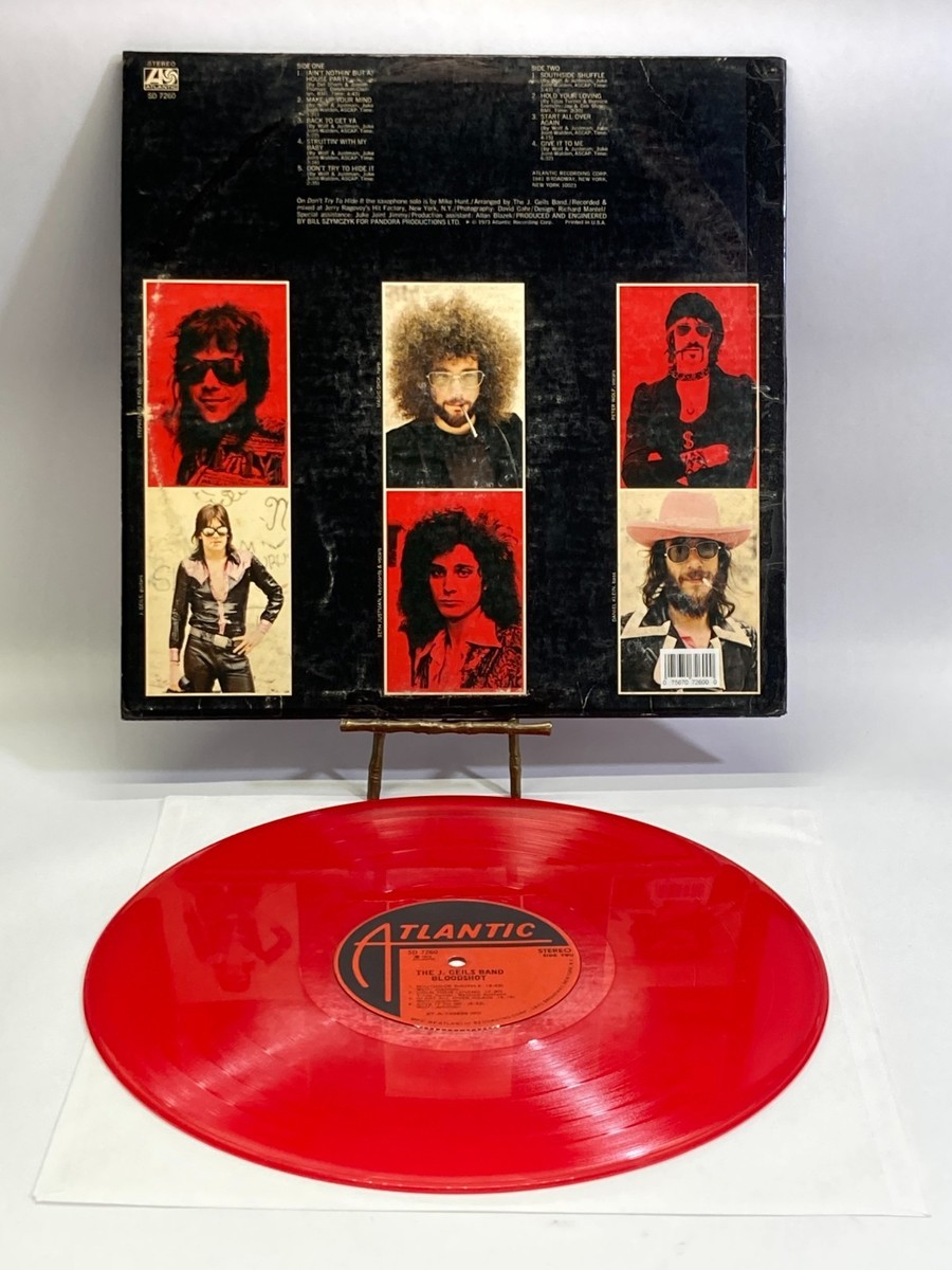 The J. Geils Band Bloodshot Red Vinyl LP 1973 Atlantic Record SD