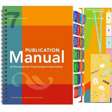 Durable Waterproof APA Manual 7th Edition Tabs with Easy Install Bookmark Guide