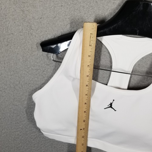 Jordan Sport Bra Women's Large White Mid-Support Padded Jumpman FB6872-100 Nike - Picture 2 of 9