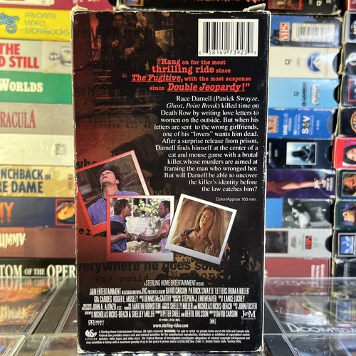 Letters From a Killer 1998 VHS Tested Patrick Swayze Prison Thriller Mystery - Picture 6 of 22