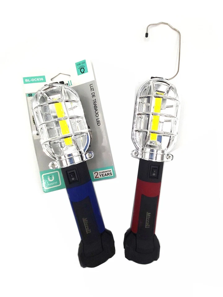 Linterna de Trabajo Led con Pie de Pinza Magnetico Gancho Colgador 300 Lumenes - Imagen 2 de 4