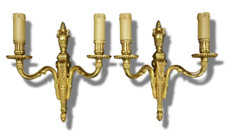 PAIRE D'APPLIQUES À L'URNE AU FLAMBEAU STYLE LOUIS XVI - BRONZE
