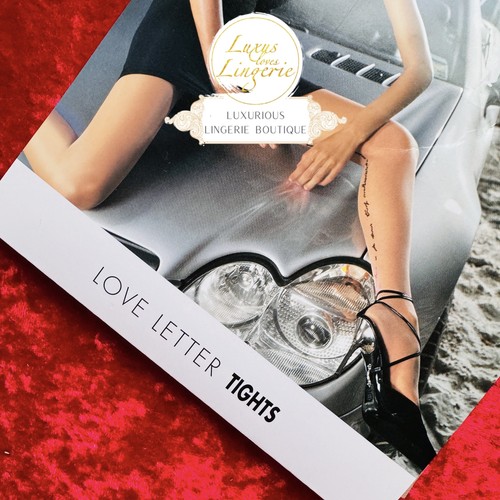 LOVE LETTER TIGHTS by Wolford M Medium gobi black Strumpfhose Naht Liebe - Bild 3 von 7