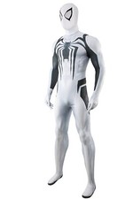 White Spider-man Anti-Venom Jumpsuit Cosplay 3D Stage Bodysuit Costume Halloween