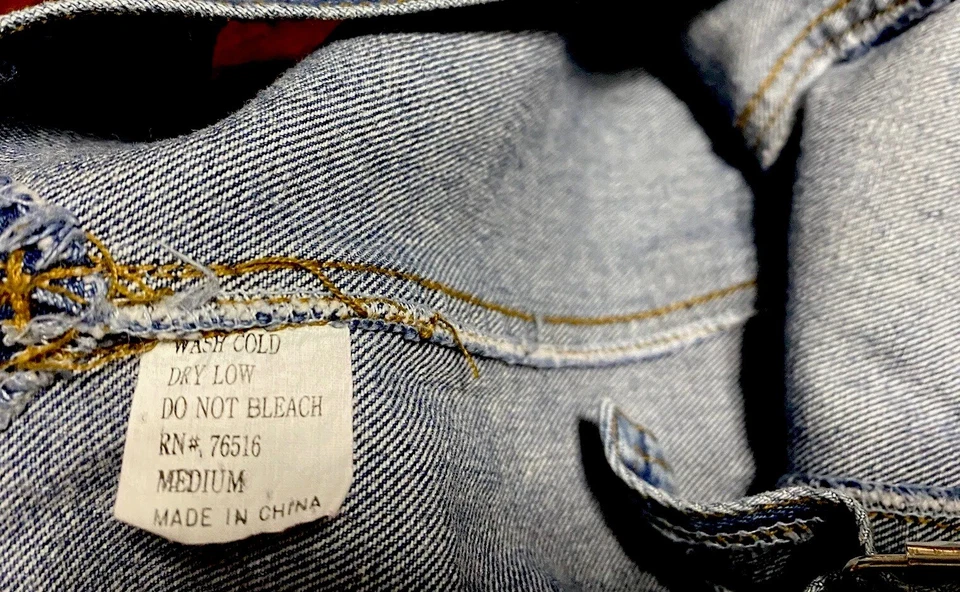 Винтажный 90-х джинсовой ткани и клетку девочек общий размер платье средний - Изображение 4 из 4