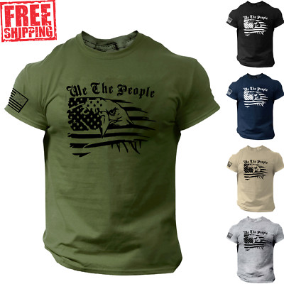 We The People Bald Eagle American Flag T Shirt, Patriotic, Veteran, 1776, USA
