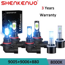 90059006880 Ice Blue 8k Led Headlight High Low Beam Lightfog Light 6x Bulbs