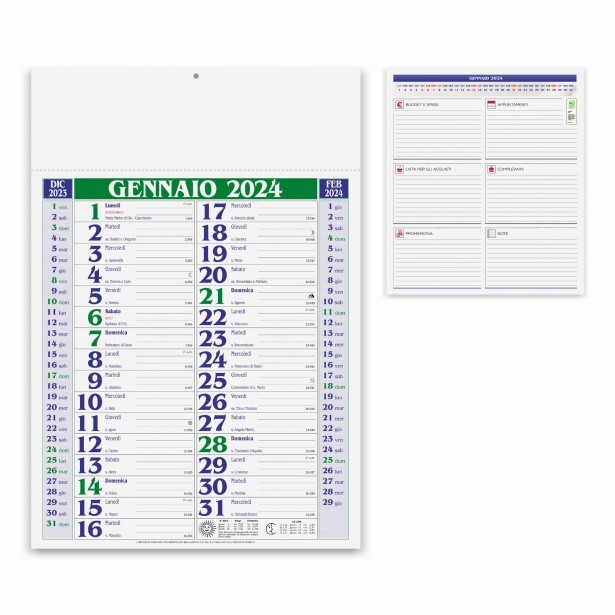 3 Pezzi Calendario Da Muro 2026 Olandese Con Note E Numeri Grandi - 3x