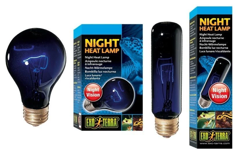HAGEN EXO TERRA NIGHT HEAT LAMP T10 A19 REPTILE GLO MOONLIGHT LIGHT BULB