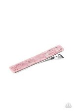 Paparazzi Hair Clip - Pink Swirls - Hair Goals - Acrylic
