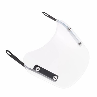 Front Clear Motorcycle Windshield Windscreen Flyscreen w/Mount Bracket 5''-7''