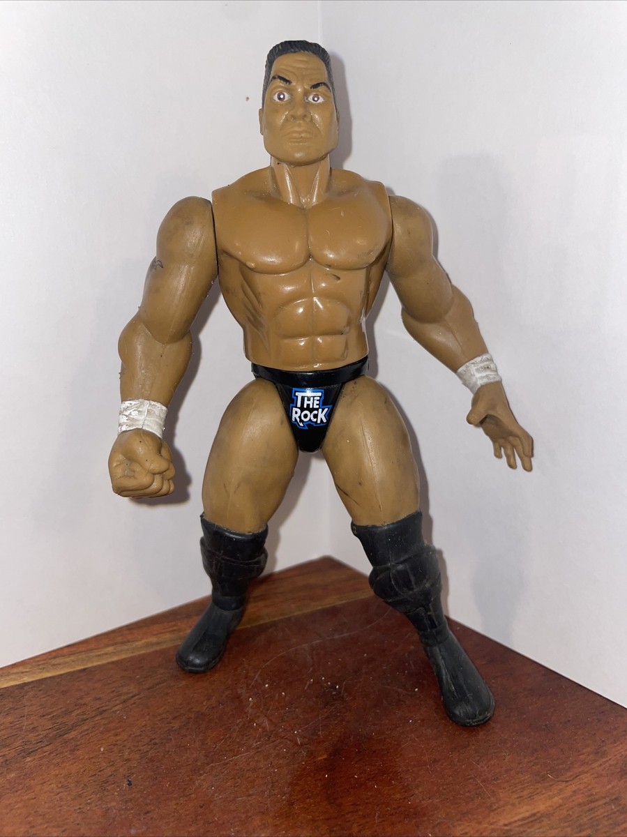 Vintage The Rock WWF Wrestling Action Figure Dwayne Johnson 1996