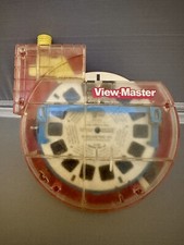 Vintage View Master 3D Red Push Button Toy 1986 Reel 101 Dalmatians WORKS