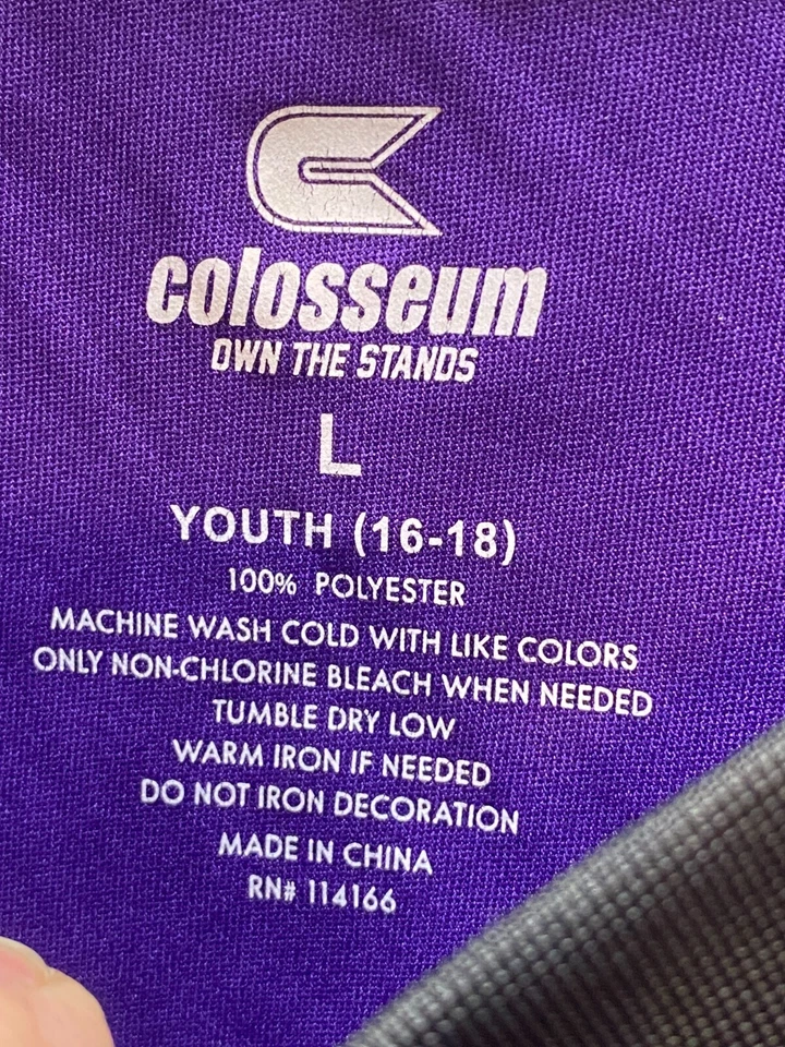 TCU Horned Frogs Shirt Youth Large Purple Colosseum Pullover Football Gear Boys - Image 3 of 4