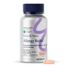 Foster & Thrive Fexofenadine HCl Non Drowsy Allergy Relief for Hay Fever Poll...