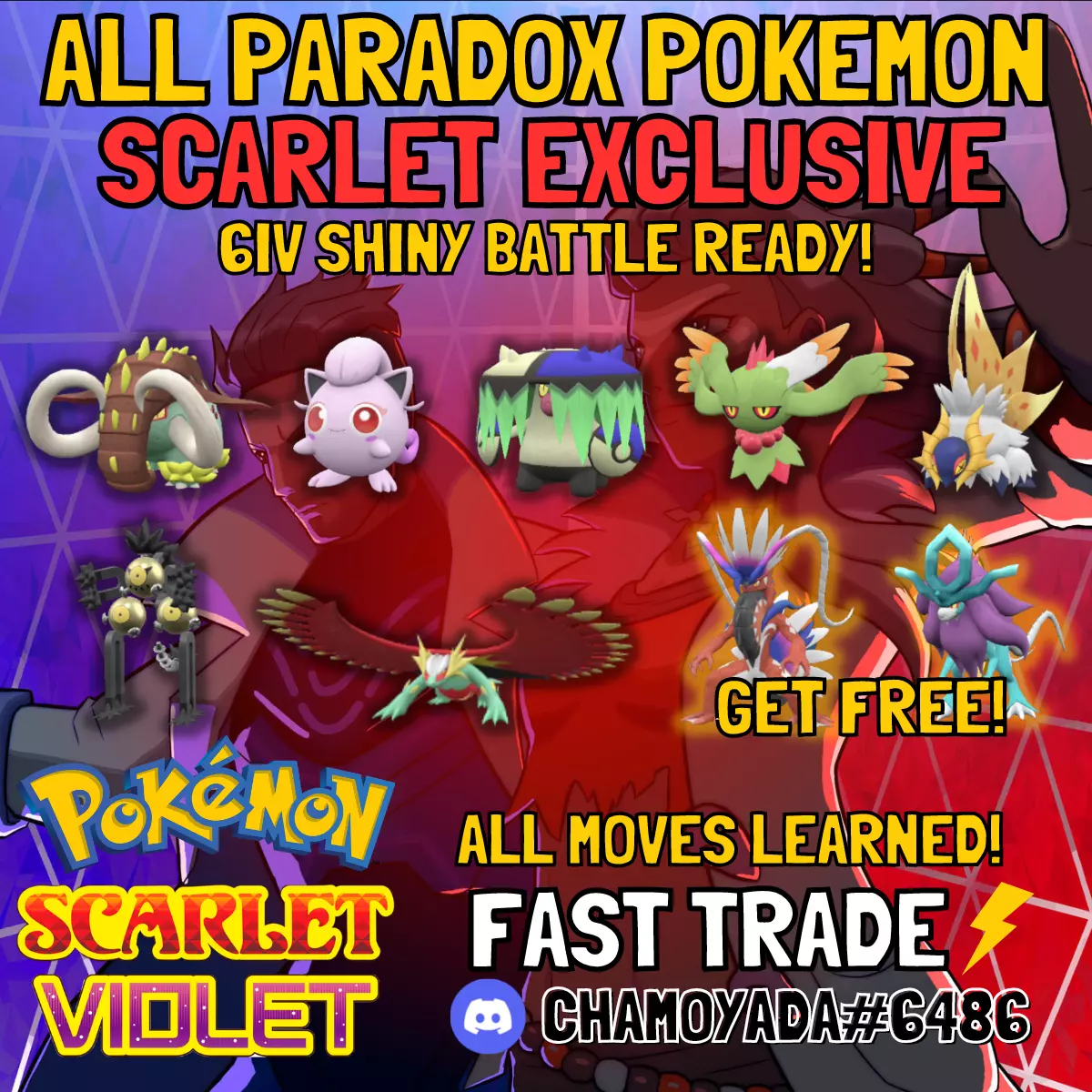 Pokemon Scarlet & Violet - Paradox Pokemon - Shiny - 6IV