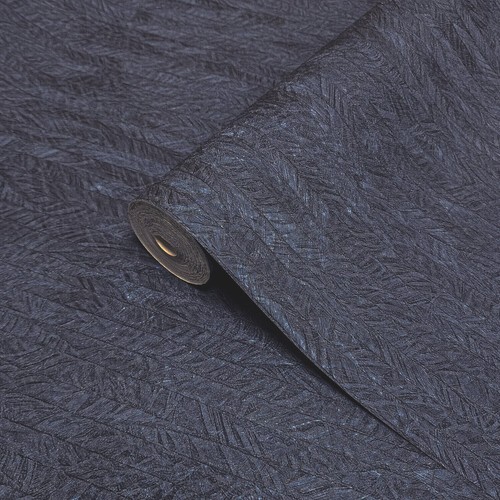 Navy blue striped modern faux fabric textured lines contemporary wallpaper rolls - Picture 13 of 15
