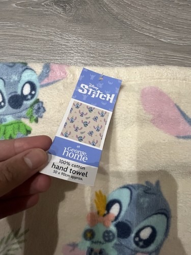 New Official Disney Stitch Kawaii 100% Cotton 50 x 90cm - Picture 4 of 6