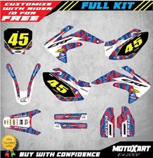 Custom Graphics Full Kit to Fit Honda CRF 150 R 2007 - 2021 HAWK STYLE stickers
