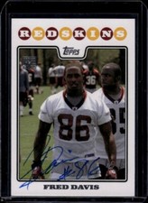 2008 Topps #379 Autographed Fred Davis Trading Card