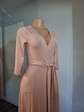 Rare Vintage ASOS Babydoll Rose Champagne Stretch Dress Size 2 