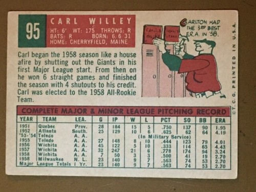 1959 Topps Baseball Singles - Nos 1-299 - Pick Your Card - Complete Your Set - - Bild 125 von 487