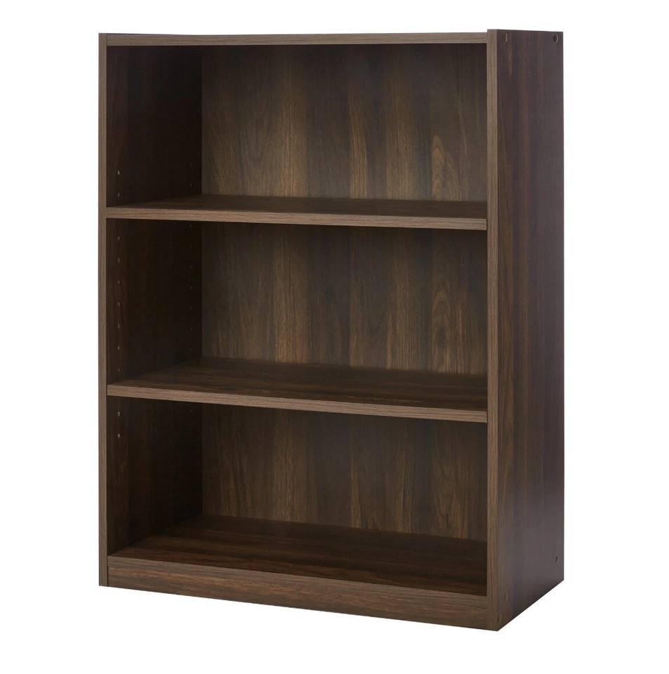 Mainstays 3-Shelf Bookcase with Adjustable Shelves, Canyon Walnut FREE SHIPPING - Image 3 of 3