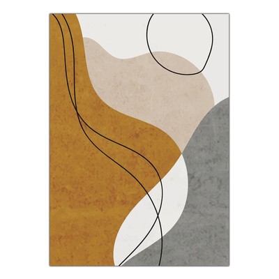 Canvas Canvas Canvas Picture Poster - Minimal Illustration Abstract Leaves A007-D006