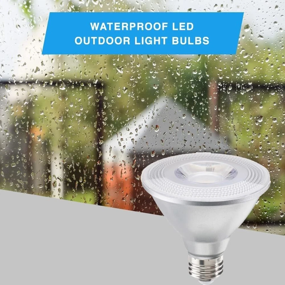 4Pack PAR30 LED Short Neck Flood Wet Light Bulb, 10W(75W), 3000K, Dimmable, E26 - Image 3 of 4