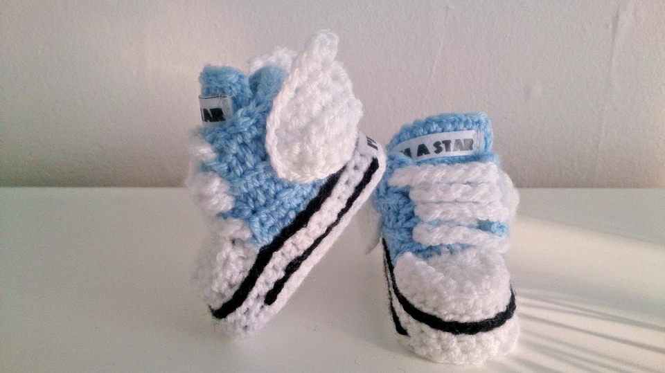 BOTAS BOTAS DE CROCHÊ PARA BEBÊS PRIMEIROS SAPATOS DE TRICÔ roupas - Imagem 3 de 4