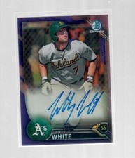 Mikey White 2016 Bowman Chrome Purple Refractor 6/250 Auto Rc Autograph Prospect