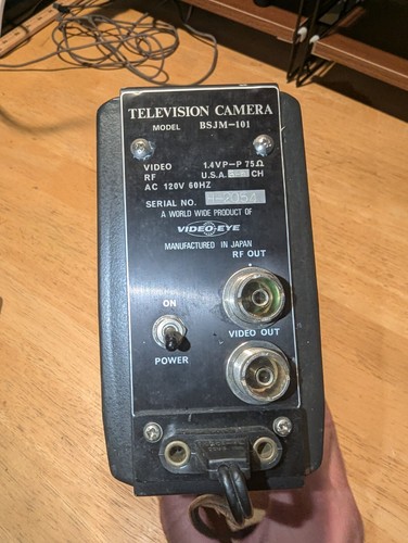 Video-Eye Television Camera FOR PARTS BSJM-101 Made In Japan With Kominar Lens - Picture 7 of 16